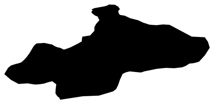 A contour map of Tokat. Turkish province silhouette