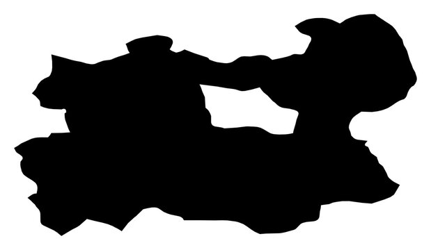 A contour map of T&ouml;v. Mongolian province silhouette