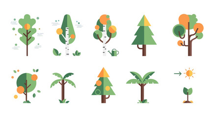 Stylized Tree Icon Set © Bagaskara