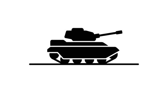 Military Tank Silhouette Vector