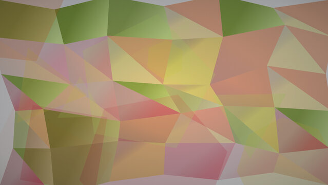 Abstract low poly geometric background with overlapping pastel colored triangles in minimalist design style