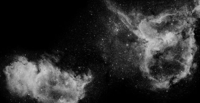 Cosmic Nebula Formation Monochrome Universe Wallpaper

