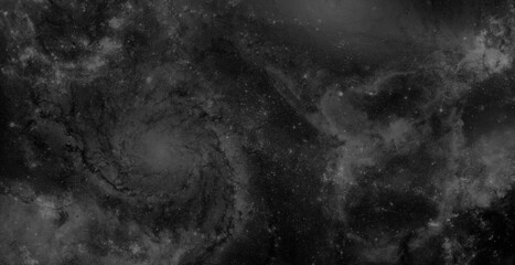 Grayscale Deep Space Telescope Image of Galactic Nebula  © ShadOw