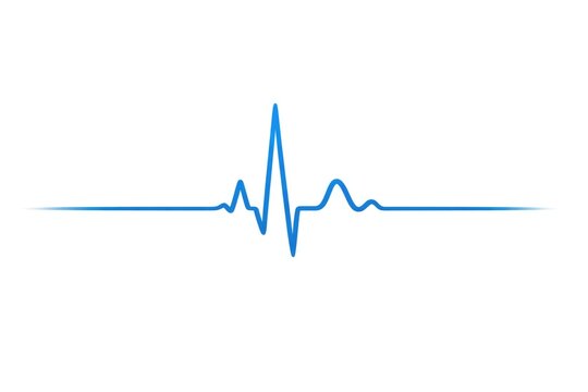 A simple illustration of a heartbeat line on a white background, suitable for medical or health-related contexts