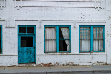 Fototapeta premium old wooden windows and door
