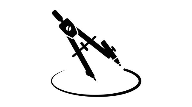 Drafting Compass Drawing Circle Vector Icon