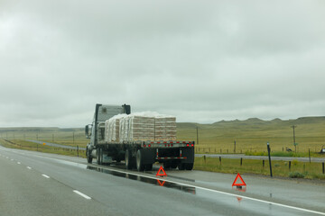 Naklejka premium truck on the road