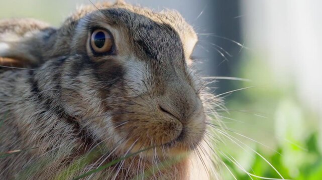 Close up of a Brown hare in the UK