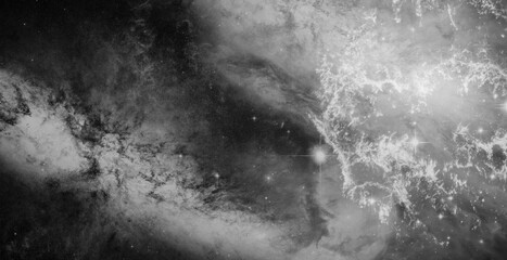 Black and White Deep Sky Nebula Texture for Astronomy Education Background  © ShadOw