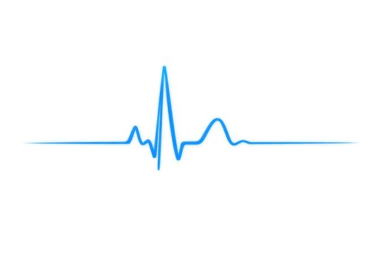 A simple heartbeat line drawn on a clean white background