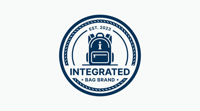 Integrated Bag Brand circular badge logo with backpack icon.