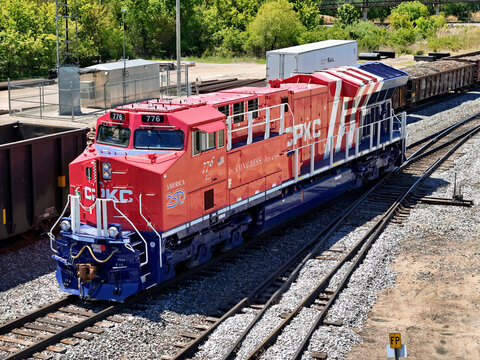 Savana, Illinois, May 14, 2026, Kansas City Southern (CPKC) AMERICA 250  commemorative unit 776