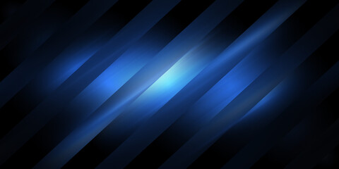 Obraz premium Abstract blue diagonal stripes background with glowing light