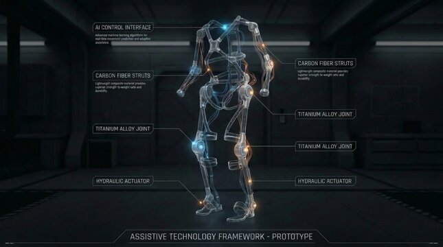 Robotic Exoskeleton with AI Control Interface for Assistive Technology Prototype