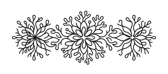 Fototapeta premium Intricate floral arrangement line art delicate botanical sketch on a white background