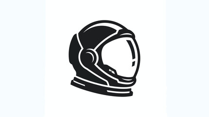 Fototapeta premium Silhouette of Astronaut Helmet for Space Exploration.