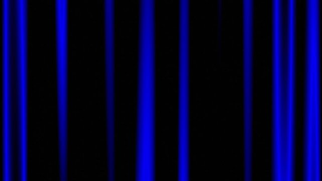 Abstract blue vertical lines pattern on dark background. Luminous glowing light streaks for futuristic animation background