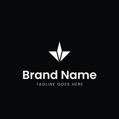 Obraz premium Modern Abstract Monogram Logo on Black Background