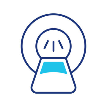 Mri scanner icon. Healthcare and radiology line symbol. Color.