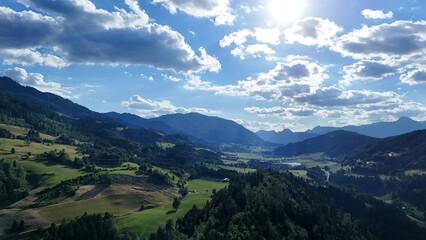 Fototapeta premium Berglandschaft um das steirische Ennstal
