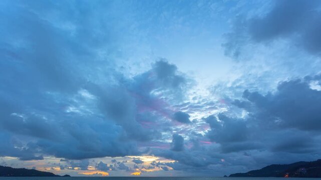 
Time lapse colorful pink cloud in the blue sunset.
Unconventional and beautiful natural views of the sky.
Nature video High quality footage.
Unique and creative travel and nature idea videos