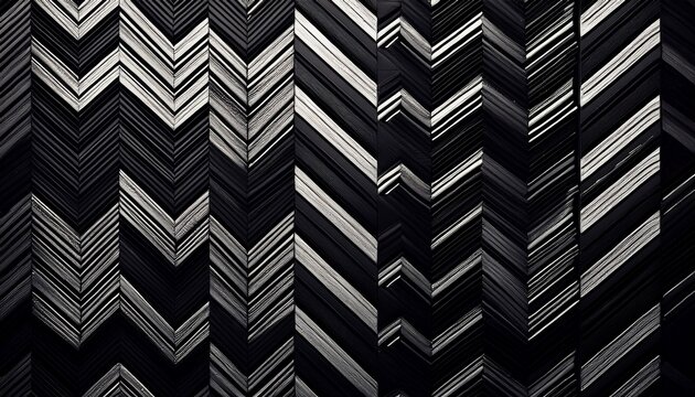 black and white zigzag chevron pattern with textured surface