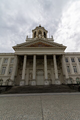 Fototapeta premium Neoclassical Facade of Saint Jacques-sur-Coudenberg Church in Brussels