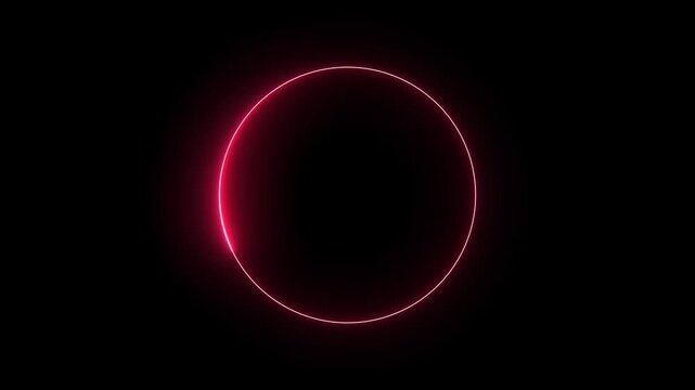Cyan circle glow border concept on the transparent background. alpha channel, seamless loop, abstract glowing neon line cyan color circular lens animation neon light. Motion graphics of border icon.