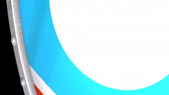 Metallic Shield Transitions with the Flag of Republic of Sakha of Russia