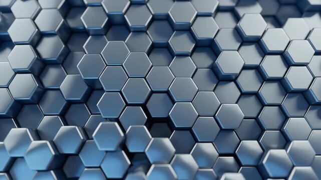 Hexagonal honeycomb bubble pattern with silvery blue reflections, symbolizing geometry, fluidity, surface tension, and natural structural efficiency.