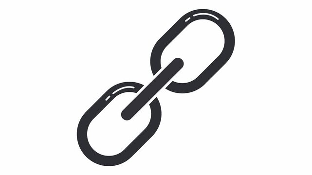 Link Icon Animation Motion Graphic with Connection Chain Symbol