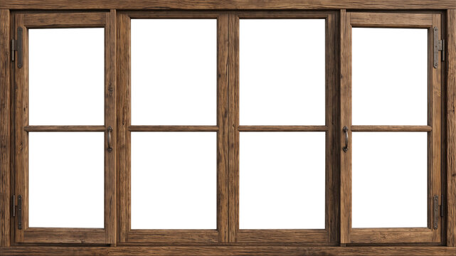 Close wood window door