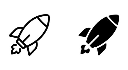 Rocket Ship Icons, Space Exploration Vector Graphics, Futuristic Launch Symbols, Sci-Fi Adventure Design Elements © Likhon