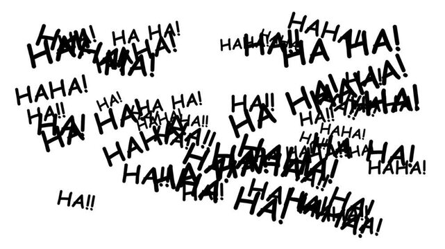 Comic Style Laughter Text Pattern on White Background