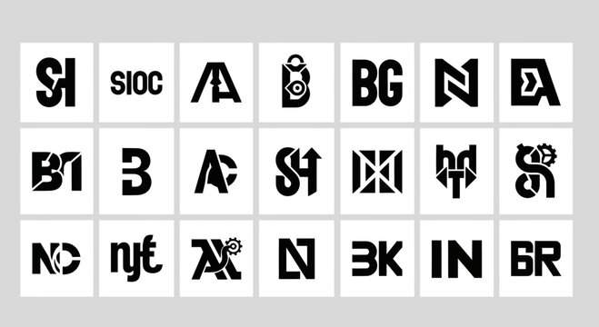 Modern Abstract Logo Designs - Letters and Shapes Collection