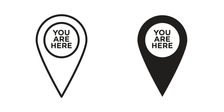 You are here pointer icon