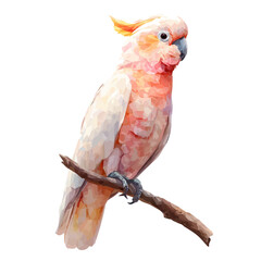 Cockatoo, watercolor illustration isolated on white background © John