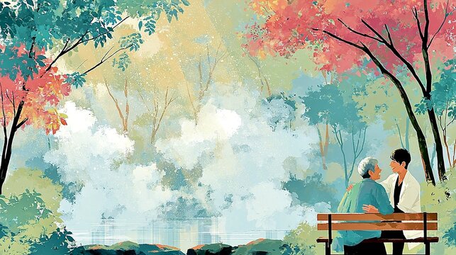 湯けむりに包まれる森林浴 ― 介護とともに過ごす癒やしのひととき