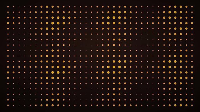 Seamless glowing geometric dot array abstract technological background matrix connection network data pulse effect on black screen