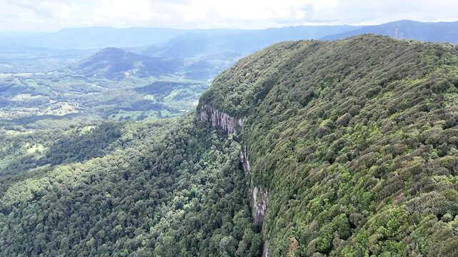 Panoramic View of Gondwana Rainforest and Ancient Caldera Slopes from Best Of All Lookout, Springbrook National Park