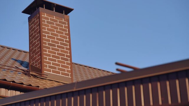 Roof of a private house, new roof, roof, private house, details of a new house, exterior of a private house