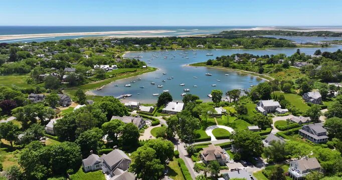 Aerial View of Mill Pond in Chatham Massachusetts