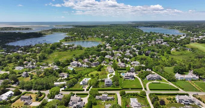 Aerial View of Chatham Massachusetts on Cape Cod