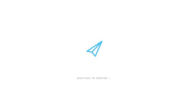 Minimalist UI UX animation of a secure message sending flow.