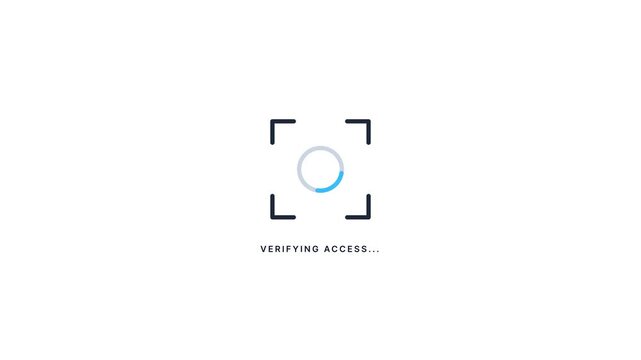 QR Code Scanning Animation with Verifying Access and Access Granted UI UX Screen.