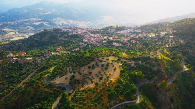 Ancient village of Careri in Calabria in the mountains
