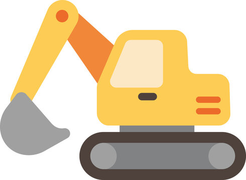 vector illustration of a construction excavator