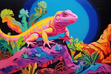 Obraz premium A lizard reptile animal iguana.
