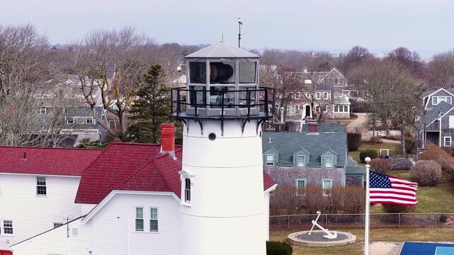 Close-Up View of Chatham Lighthouse in Chatham Massachusetts