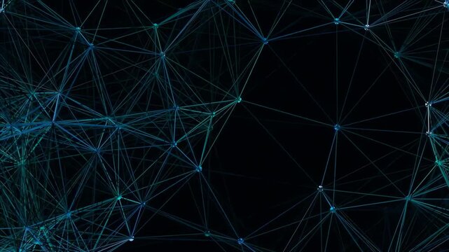 Abstract digital network background with interconnected lines and nodes